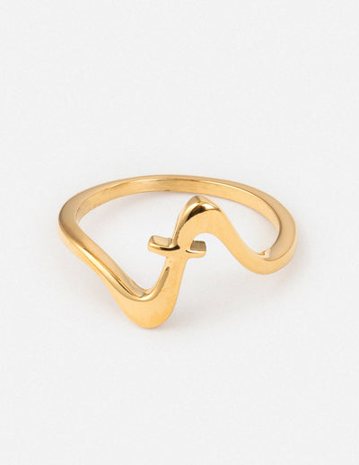 Wavy Cross Ring Christian Jewelry