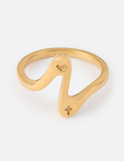 Wavy Heart Ring Christian Jewelry