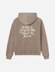 What a Friend in Jesus Brown Unisex Hoodie Christian Sweatshirt