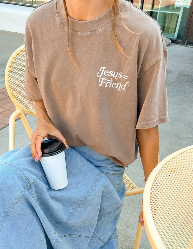 What a Friend in Jesus Brown Unisex Tee Christian T-Shirt