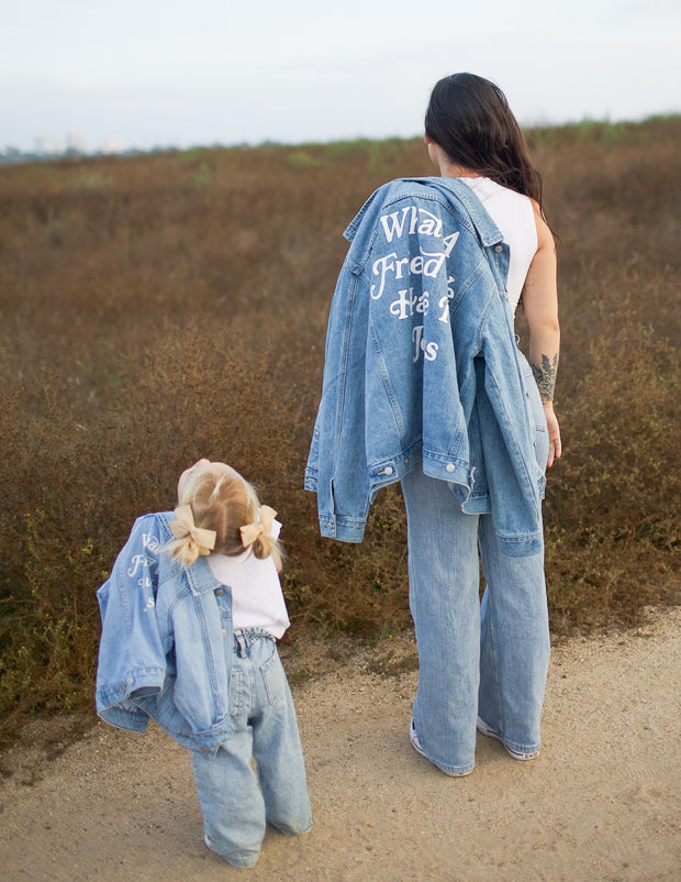 What a Friend in Jesus Kids Denim Jacket Christian Apparel