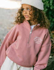 What a Friend in Jesus Kids Half-Zip Jacket Christian Outerwear