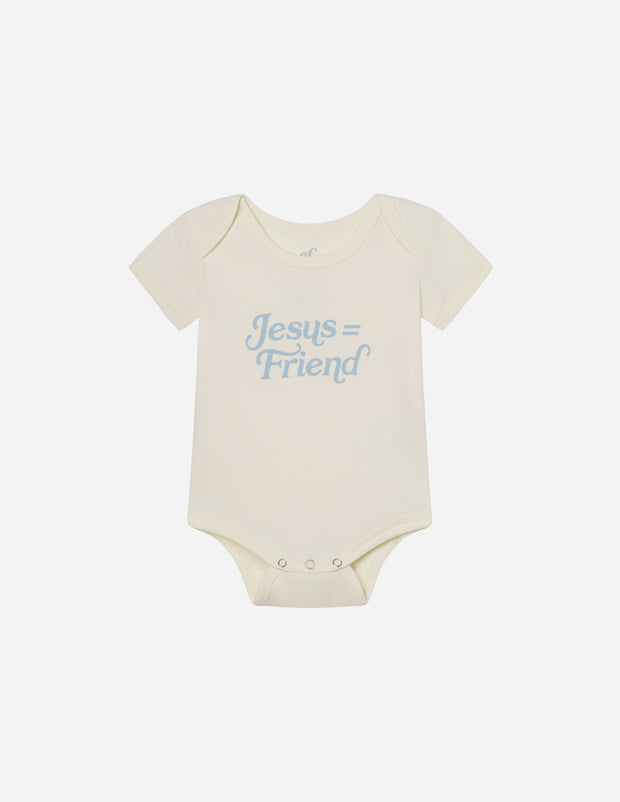 What a Friend in Jesus Onesie Christian Baby Clothing