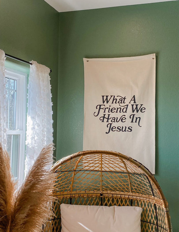 What a Friend in Jesus Tapestry Christian Wall Art