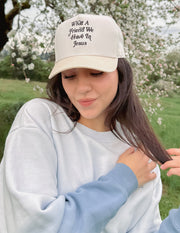 What a Friend in Jesus Trucker Hat Christian Accessories