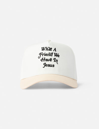 What a Friend in Jesus Trucker Hat Christian Accessories