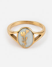 Wildflower Signet Ring Christian Jewelry