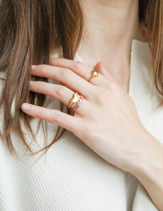 Gold Sunset Christian Ring