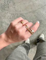 Gold Sunset Christian Ring