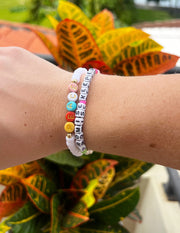 Peace Multicolored Christian Letter Bracelet