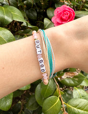 But God Letter Bracelet Christian Jewelry