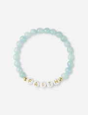 Faith Blue Christian Letter Bracelet