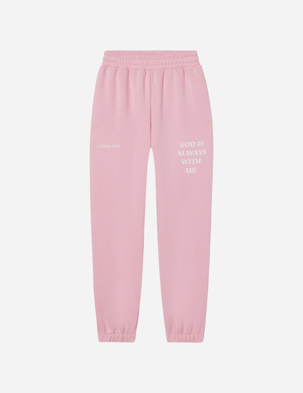 God Is Always With Me Pink Unisex Sweatpant Christian Apparel