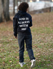 God is Always With Me Christian Denim Jacket