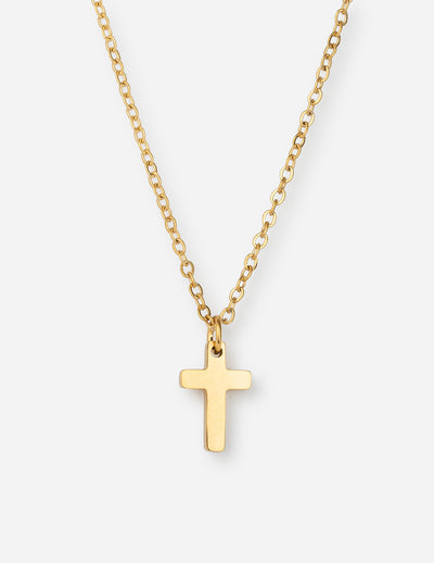 Gold Cross Christian Necklace