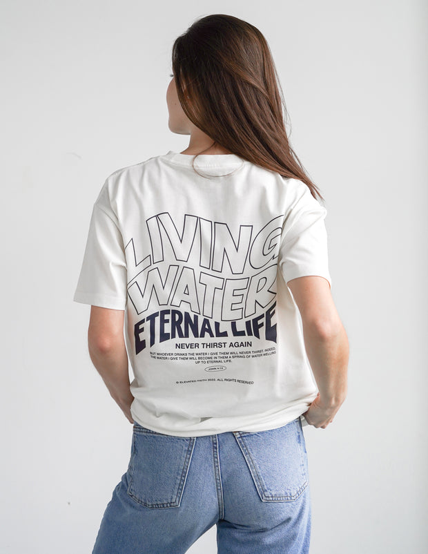 Living Water Cream Unisex Tee Christian T-Shirt