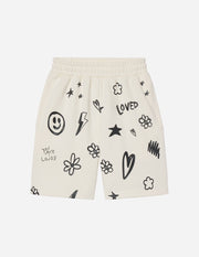 Elevated Faith Loved By God All-Over Cream Unisex Short Christian Short