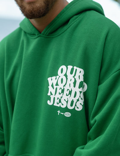 Our World Needs Jesus Unisex Hoodie Christian Apparel