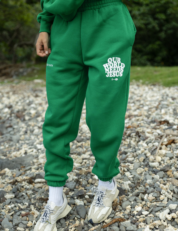 Our World Needs Jesus Unisex Sweatpant Christian Apparel