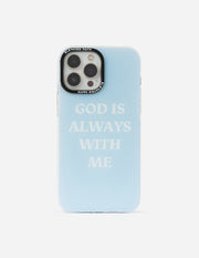 Elevated Faith Blue God is Always With Me Phone Case Christian Phone Case