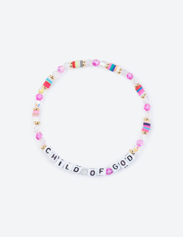 Elevated Faith Child of God Letter Bracelet Christian Letter Bracelet