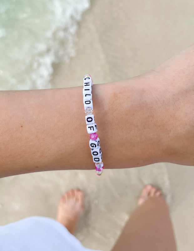 Elevated Faith Child of God Letter Bracelet Christian Letter Bracelet