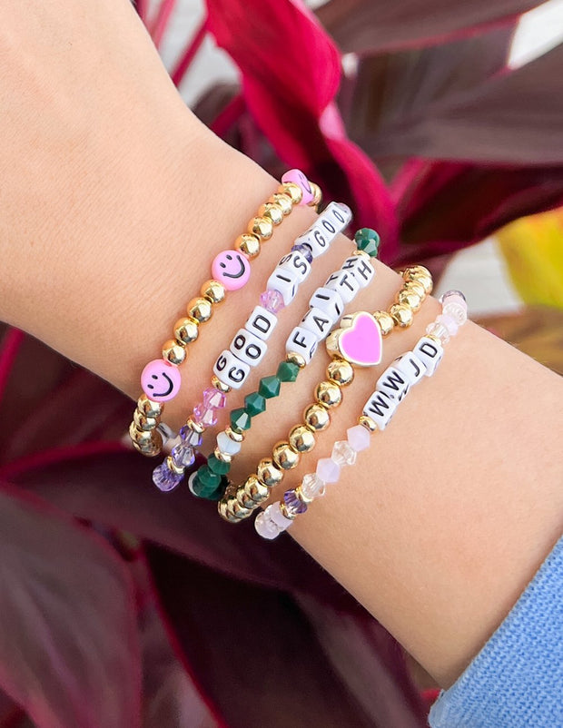 Elevated Faith Choose Joy Letter Bracelet Christian Letter Bracelet