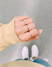 Elevated Faith Enamel Cross Ring Christian Ring