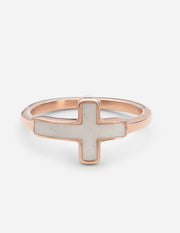 Elevated Faith Enamel Cross Ring Christian Ring