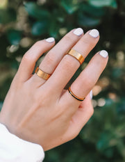 Elevated Faith Highs and Lows Matte Gold Ring Christian Ring