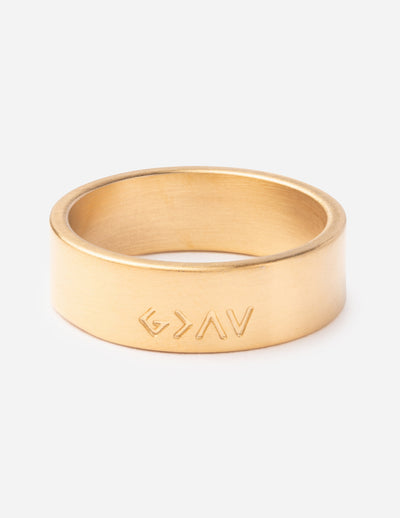 Elevated Faith Highs and Lows Matte Gold Ring Christian Ring