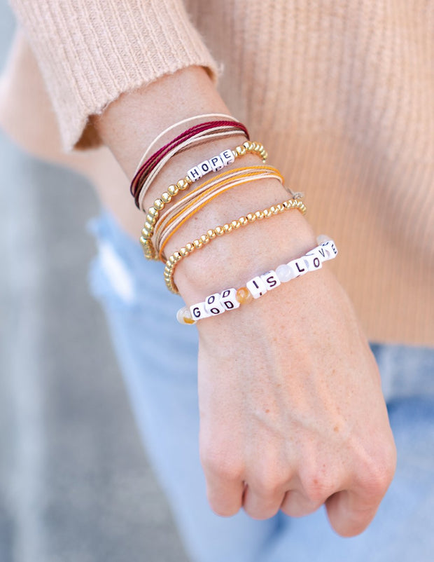 Elevated Faith Hope Letter Bracelet Christian Letter Bracelet