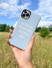 Elevated Faith Blue God is Always With Me Phone Case Christian Phone Case