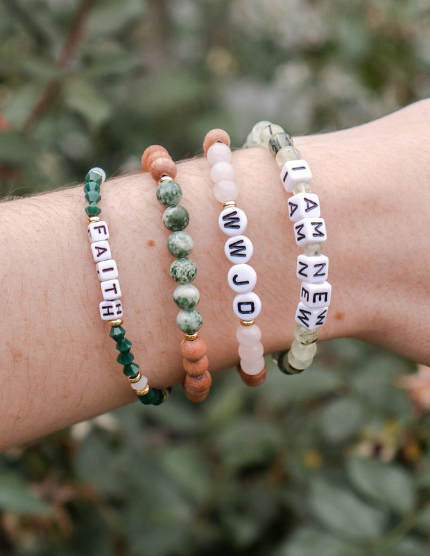 Elevated Faith Jade Bracelet Christian Stone Bracelet