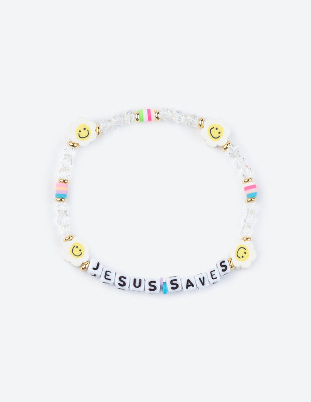 Elevated Faith Jesus Saves Letter Bracelet Christian Letter Bracelet