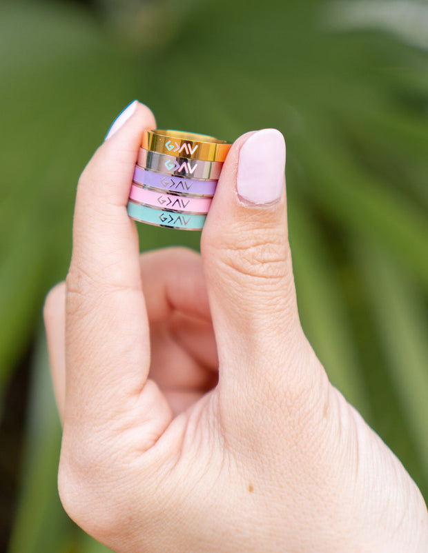 Elevated Faith Pink Enamel Highs and Lows Ring Christian Ring