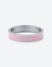 Elevated Faith Pink Enamel Highs and Lows Ring Christian Ring