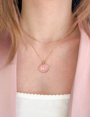 Elevated Faith Pink WWJD Necklace Set Christian Necklace