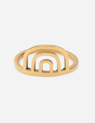 Elevated Faith Rainbow Arch Ring Christian Ring