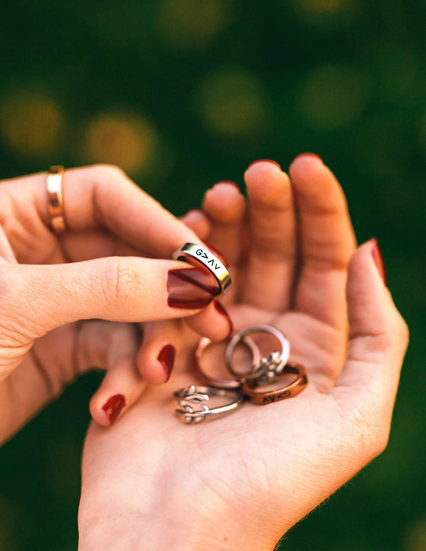 Elevated Faith Rose Gold Highs and Lows Ring Christian Ring