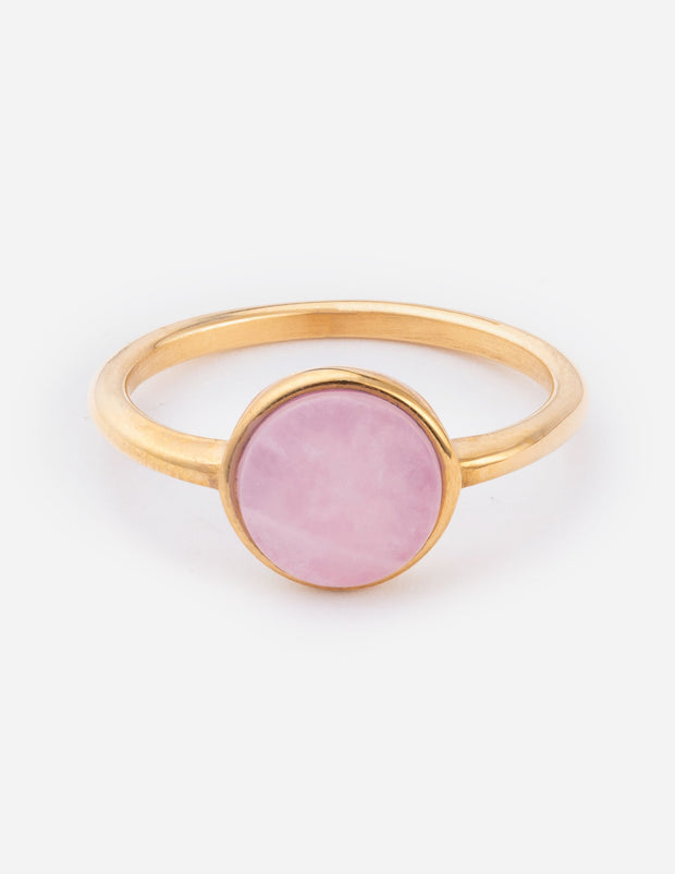 Elevated Faith Rose Quartz Ring Christian Ring