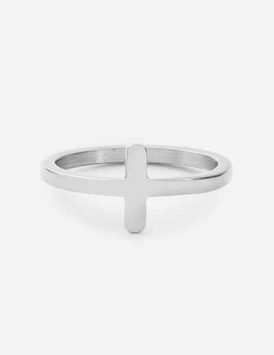 Elevated Faith Silver Cross Ring Christian Ring