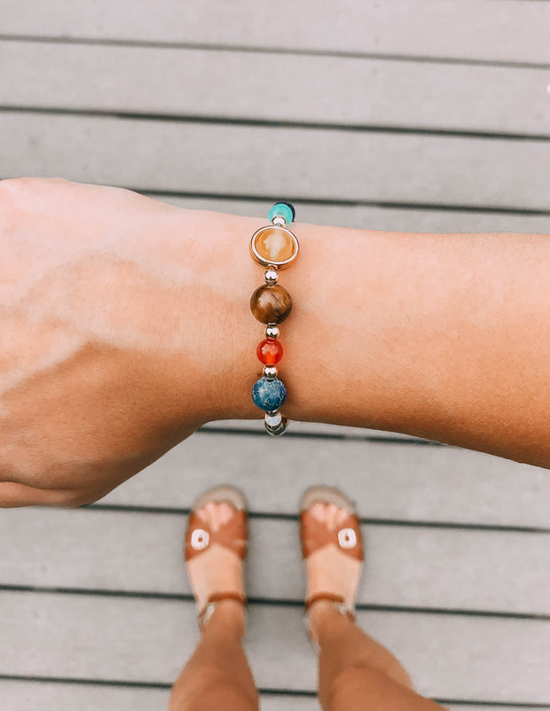 Elevated Faith Solar System Bracelet Christian Stone Bracelet