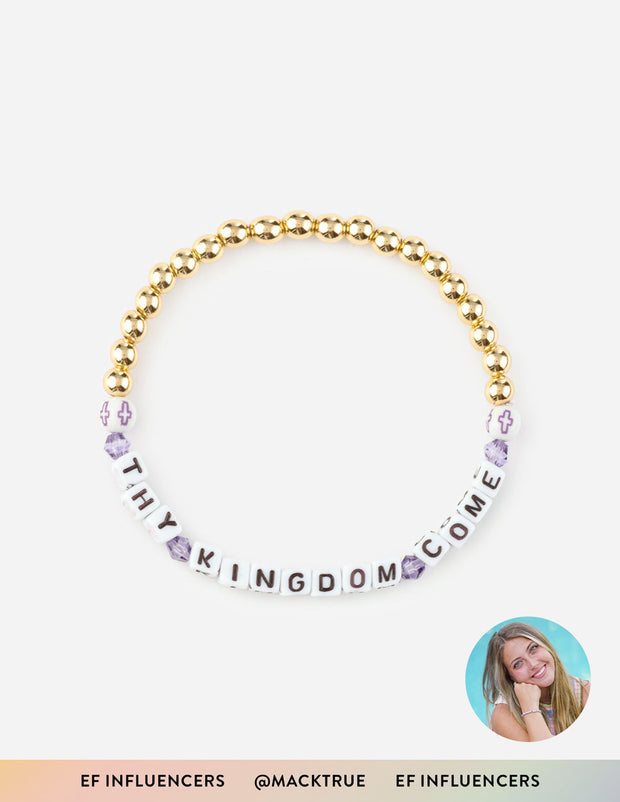 Elevated Faith Thy Kingdom Come x Mackenzie Truex Christian Letter Bracelet