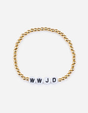 Elevated Faith WWJD Gold Letter Bracelet Christian Letter Bracelet